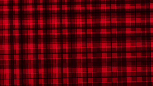 Abstract Red and Black Plaid Grid Animation Background.