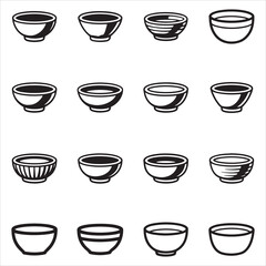Obraz premium Outlined Bowl Shape Clip Art