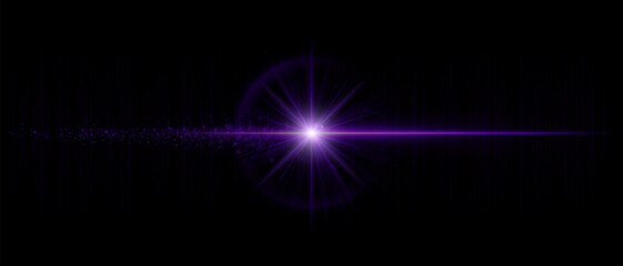 Obraz premium Bright lens flare with multiple glowing reflections, soft diffusion, and smooth transparency. Great for overlays, video effects, and sci-fi visual elements.