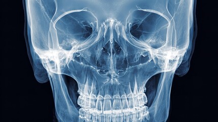 Human skull X-ray image