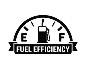 Obraz premium Fuel efficiency gauge icon symbolizing a full tank of gasoline for automobiles