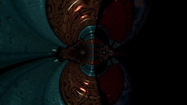 Psychedelic torus portal forming a luminous third eye, kundalini spirals radiating through sacred geometry, immersive visionary realm inspired by mystical meditation states
