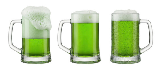 Plakat Set, St Patrick's Day celebrates with green drinks, AI, PNG