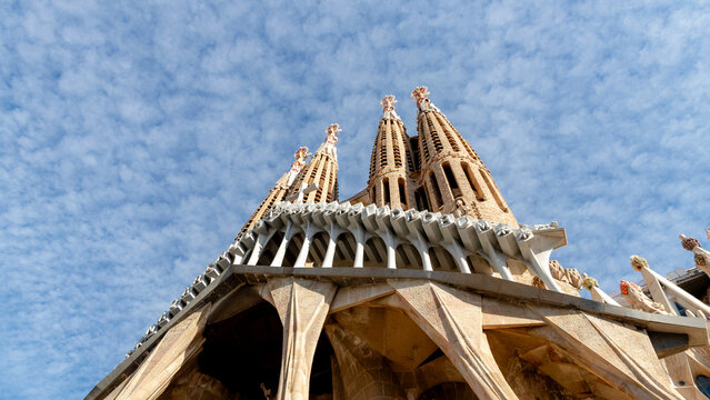 Sagrada Familia church construction in Barcelona