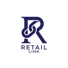 Blue letter R and chain link logo for corporate connection Retail Link