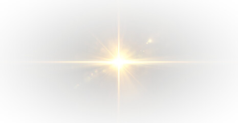 Neon laser stage effect with radiant sun rays, glowing lens flare, abstract spotlight beams, and...