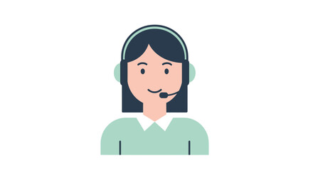 Customer Support Representative with Headset