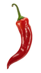 Red chili pepper on white background spice isolated on a transparent background
