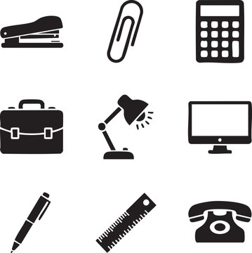 Office Related Icons Collection For Corporate Design