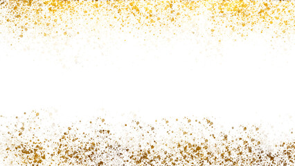 Shiny golden particle  frame for Christmas decoration 