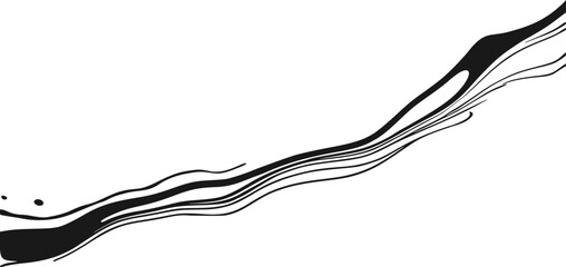 Ink line art horizontal design