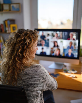 Woman in Virtual Meeting