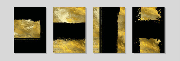 Vector Gold Design Templates set. Abstract luxury illustration. © sdmix