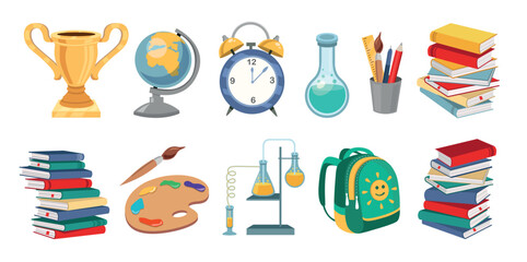 Educational Supplies and School Objects Collection