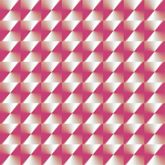 ホログラム、金属的な質感の立体幾何学模様：赤色のピラミッドタイルのシームレス背景