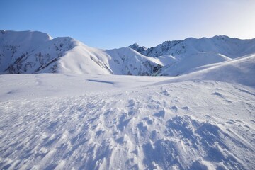 北アルプス・立山連峰　雪景色