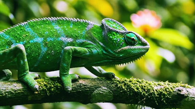 Nature's living jewel, perfectly camouflaged in emerald green.