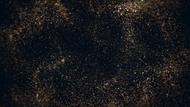 Luxury Sparkling Gold Particles Background
Abstract beautiful golden floating particles inside fluid space in slow motion mode with ambient occlusion and depth of field blur