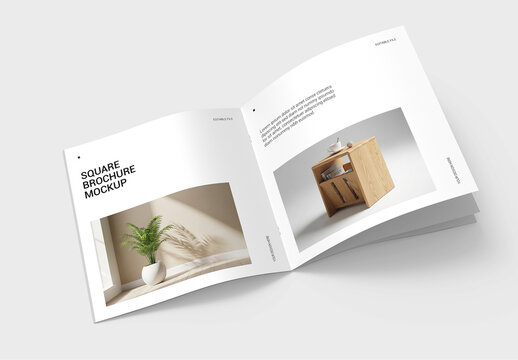 Open Square Brochure Mockup