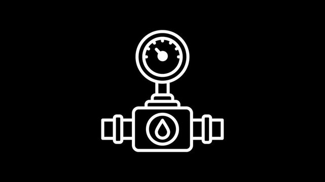 gauge with pipe animation transparent background