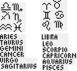 Fototapeta premium zodiack in pixel.eps