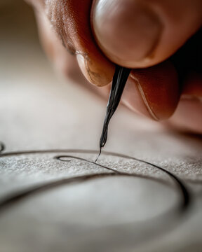 Dip pen calligraphy