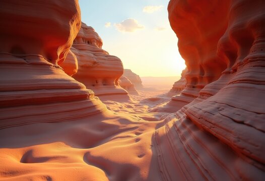 Captivating Sandstone Stratum Layered Geological Display Raw Earthy Wonders Brilliant Focus on Raw Discovery of Sediment