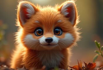 Obraz premium Dense Furry Animal Closeup Capturing Natural Warmth and Whimsical Charm
