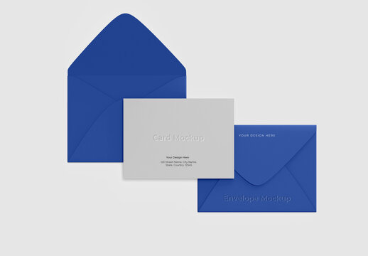 Open and Closed Envelope Mockup