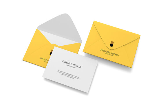 Envelope Mockup Set with Card