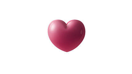 Pink heart isolated on black isolated on transparent background