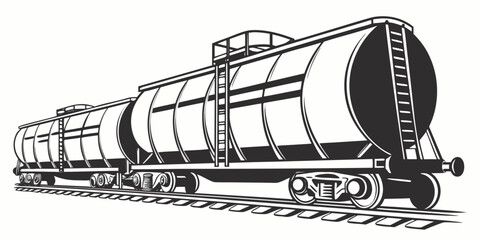 A detailed illustration of a vintage steam locomotive traveling through a scenic landscape © Gf