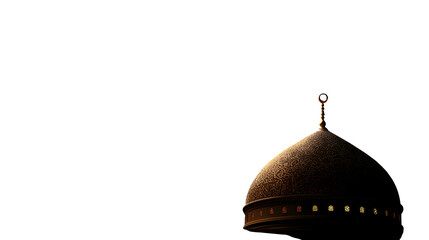 Ornate dome detail isolated on transparent background