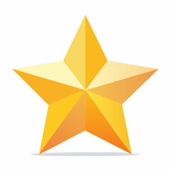 Obraz premium Golden star illustration with a bright, shining, and geometric design