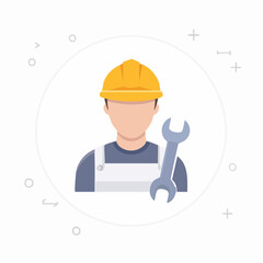 Engineer with a Wrench Construction or Repair Concept