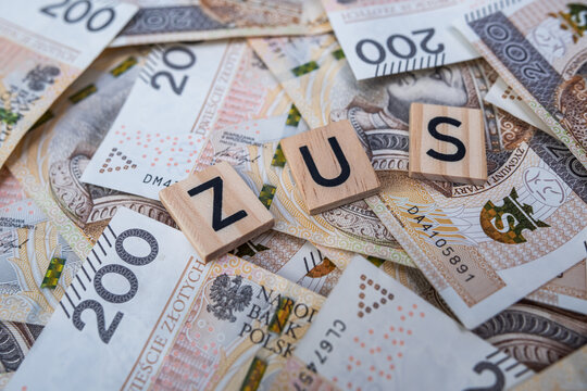 Polish Zloty Banknotes ZUS Social Insurance Payments