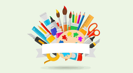 Art Supplies Illustration