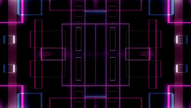 High contrast 4K neon frame animation featuring fiery glowing rectangular border on deep black background radiating energy and motion for futuristic digital design