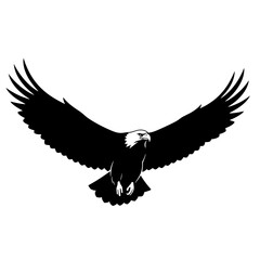 Fototapeta premium Majestic eagle soaring through the air with outstretched wings