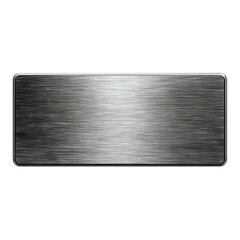 Shiny metal surface with brushed texture in simple design and clean lines that shows the play of light on the material. on transparent background.