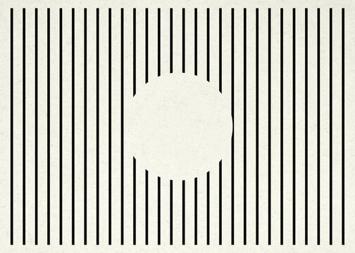 Abstract Bauhaus style geometric illustration with circle and lines