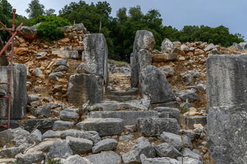 Acropolis of Ancient Sami in Kefalonia, Greece