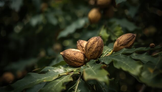 Shea seeds on foliage