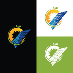 solar energy eco friendly logo