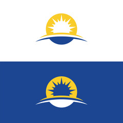 abstract solar sun logo design