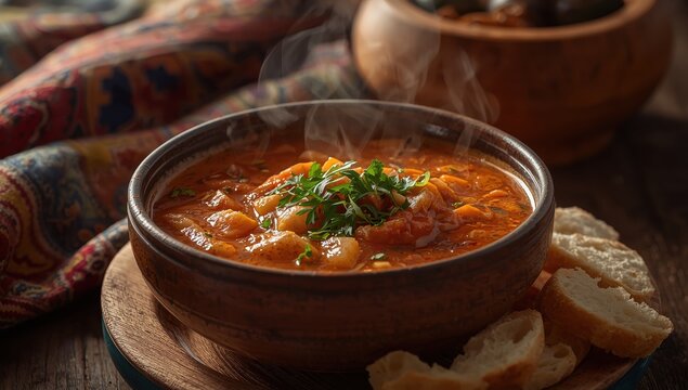 Traditional Turkish Tarhana or Ezogelin Soup