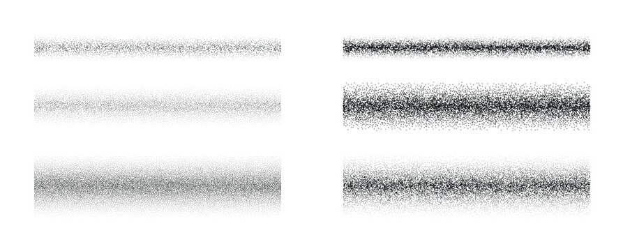 black dotted gradient texture set stippled grain brush