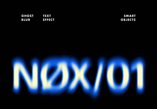 Ghost Text Effect Mockup