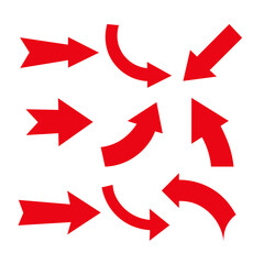 set red and white arrows