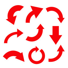 set red and white arrows